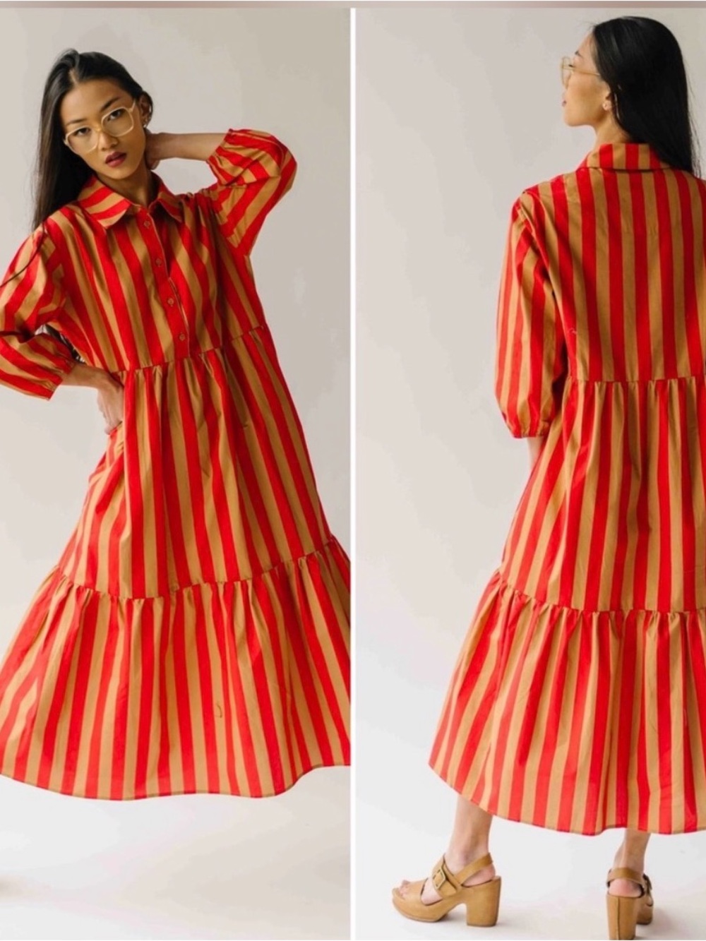 Anthropologie bettina dress striped midi - Picture 2 of 9